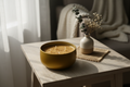 Handmade Soy Candle in Cozy Setting